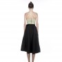Pastel Green lycra closet 2 piece dress with Black Poly skirt