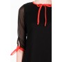 Ash Black Layering Chiffon Dress - front