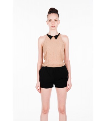 Nude Ace W Collar Overall Short