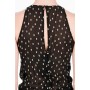 Black Ace W Collar Overall Short - back detail