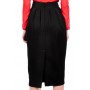 Black High Waisted Pleated Skirt - back