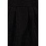 Black High Waisted Pleated Skirt - fabric