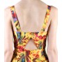 Overall Short Yellow Floral - back detail