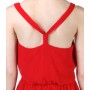 Halter Dress Chiffon Layer Red - back detail