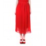 Halter Dress Chiffon Layer Red - front detail