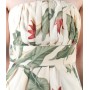 Puff Dress Cream Floral - front detail