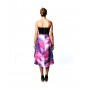 Galaxy Print Fishtail Skirt in Fuchsia Purple