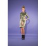 Metallic Bodycon Dress - Moss Green