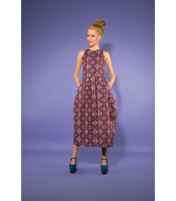 Navajo Print Maxi Dress - purple